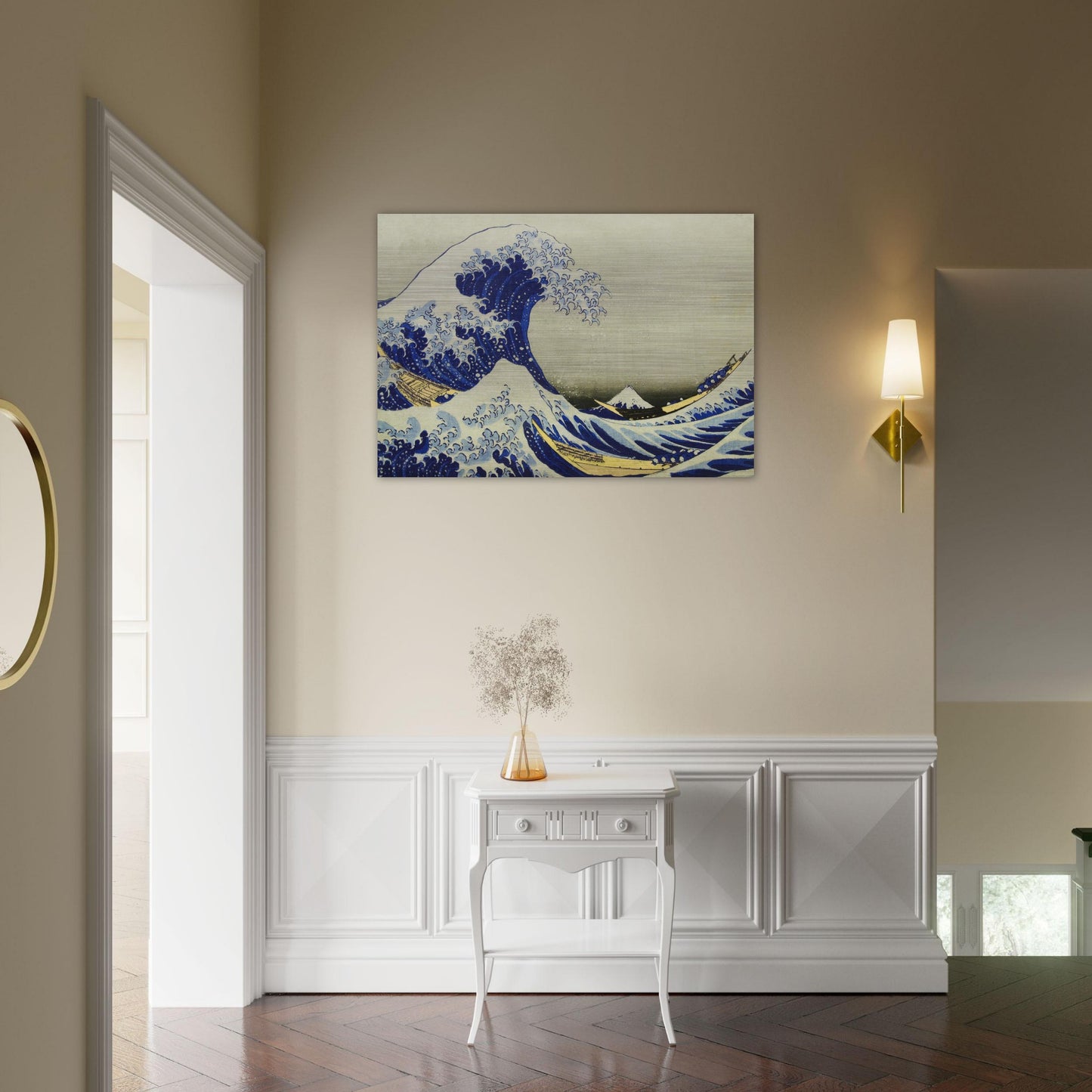 The great wave off Kanagawa by Katsushika Hokusai - Brushed Aluminum Print