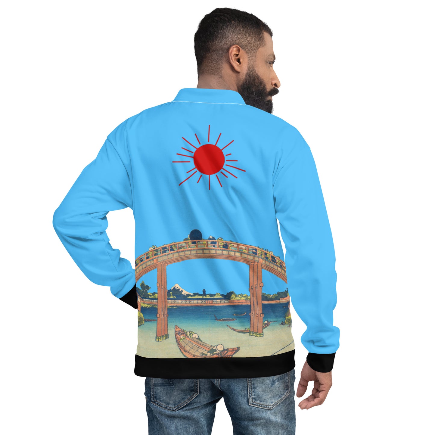 Under Mannen Bridge at Fukagawa – Unisex Bomber Jacket