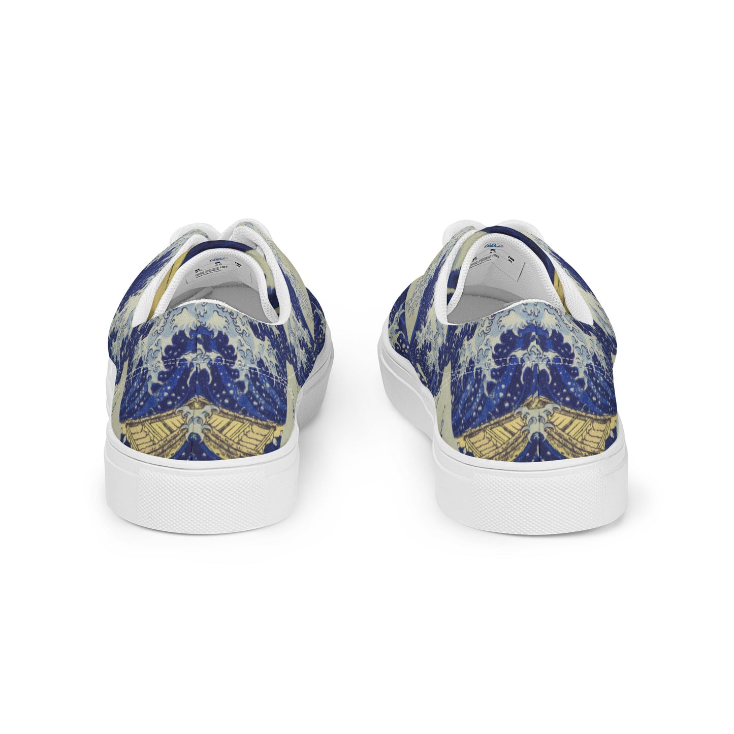 The Great Wave Off Kanagawa - Women’s lace-up canvas shoes