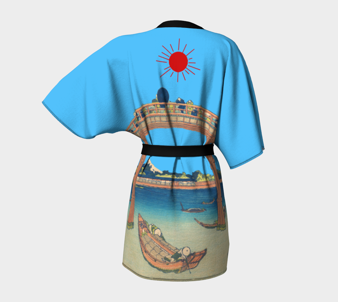 Under Mannen Bridge at Fukagawa – Kimono Robe