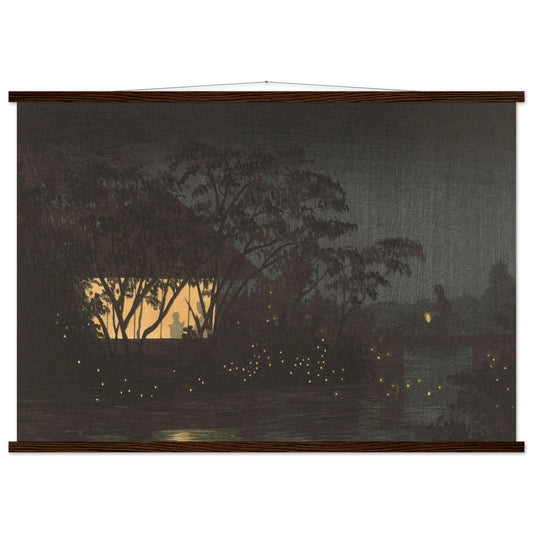 The Komoro River at Tennoji by kobayashi kiyochika - Museum Quality Matte Paper Poster with Hanger