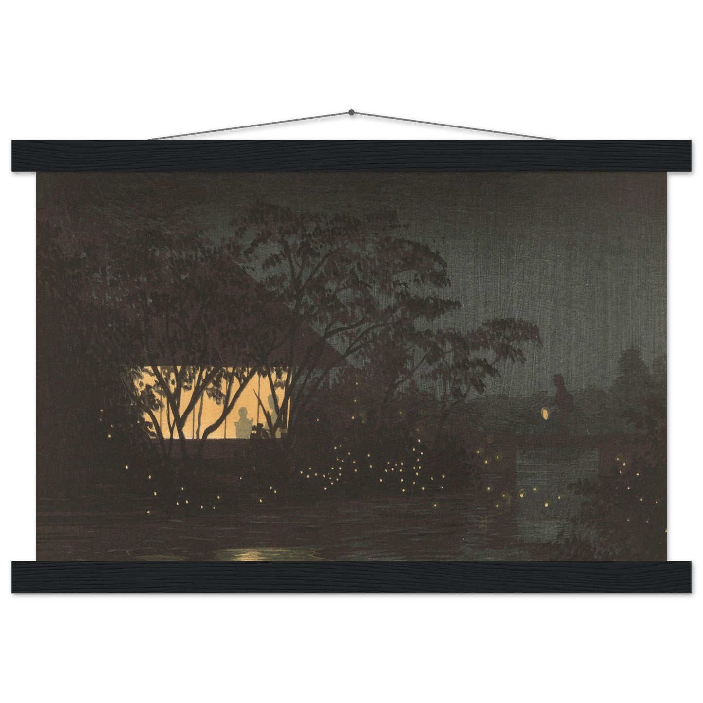 The Komoro River at Tennoji by kobayashi kiyochika - Museum Quality Matte Paper Poster with Hanger