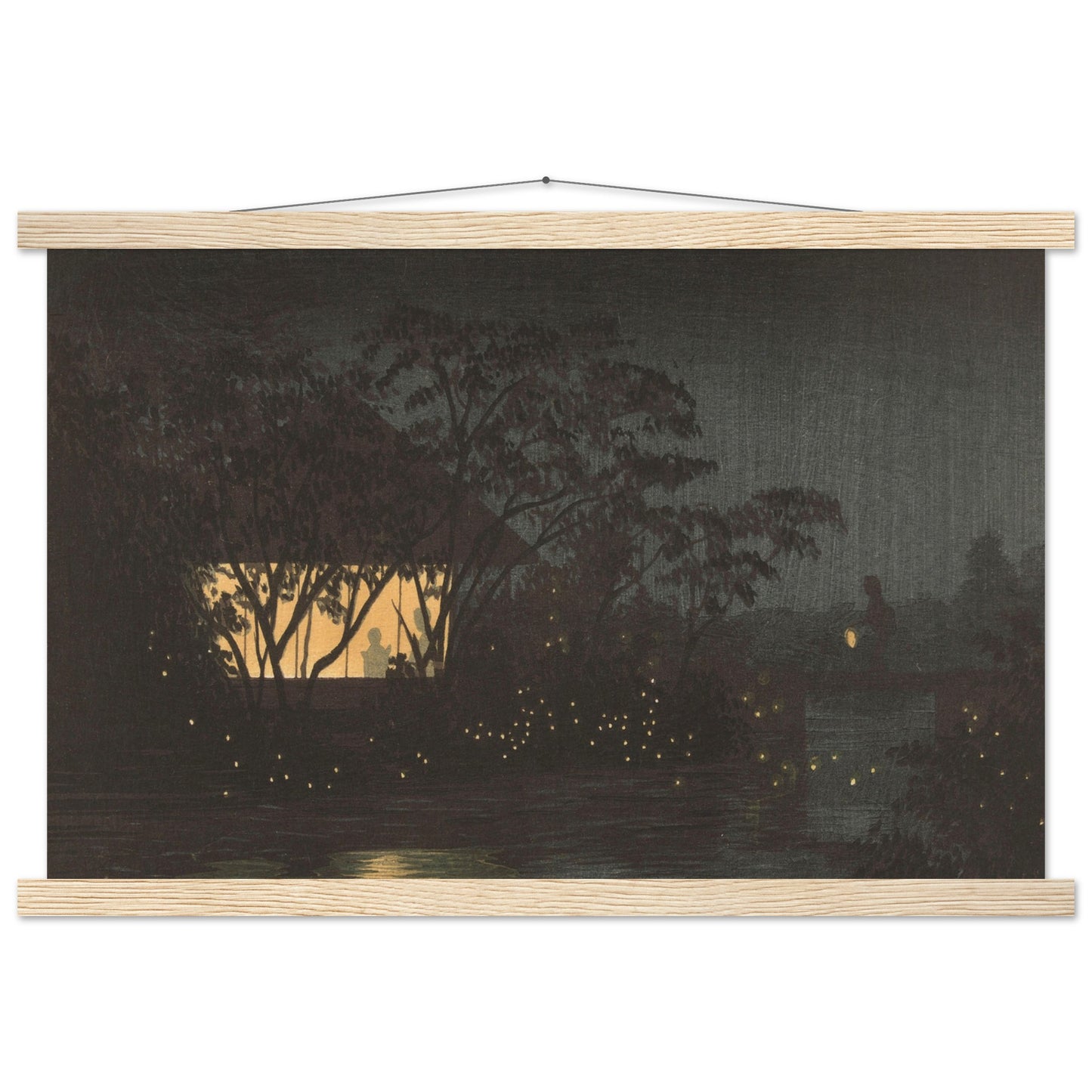 The Komoro River at Tennoji by kobayashi kiyochika - Museum Quality Matte Paper Poster with Hanger