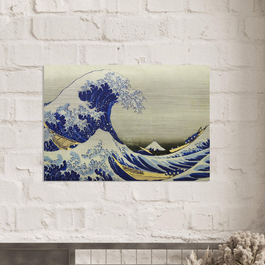 The great wave off Kanagawa by Katsushika Hokusai - Brushed Aluminum Print