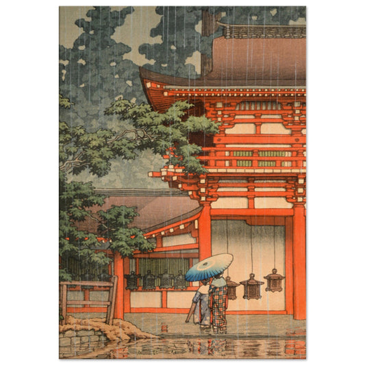 Kasuga Shrine in Nara by Kawase Hasui - Canvas Print