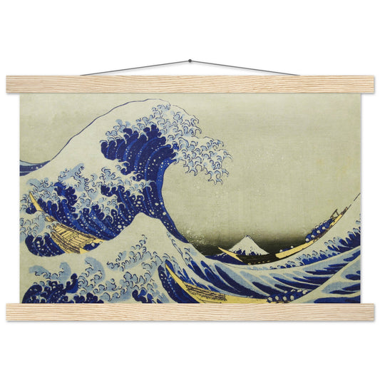 The great wave off Kanagawa by Katsushika Hokusai - Museum Quality Matte Paper Poster with Hanger