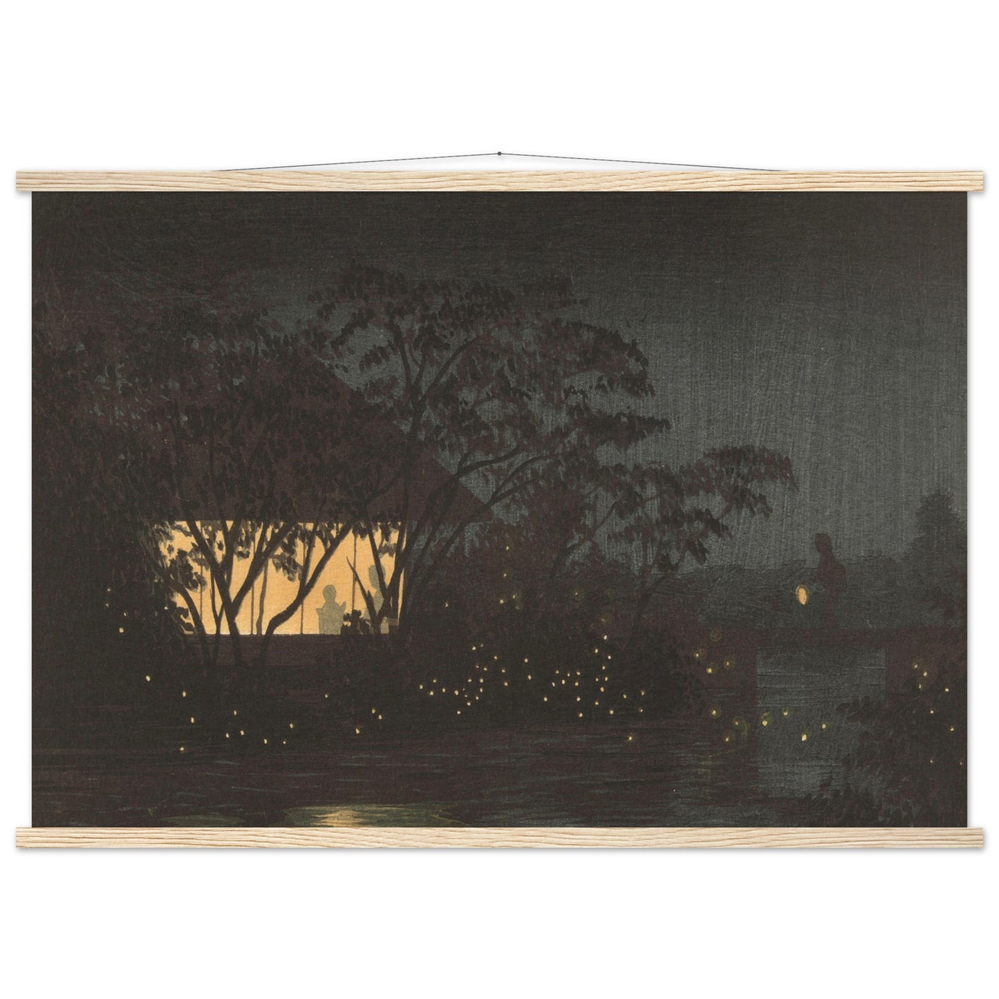 The Komoro River at Tennoji by kobayashi kiyochika - Museum Quality Matte Paper Poster with Hanger