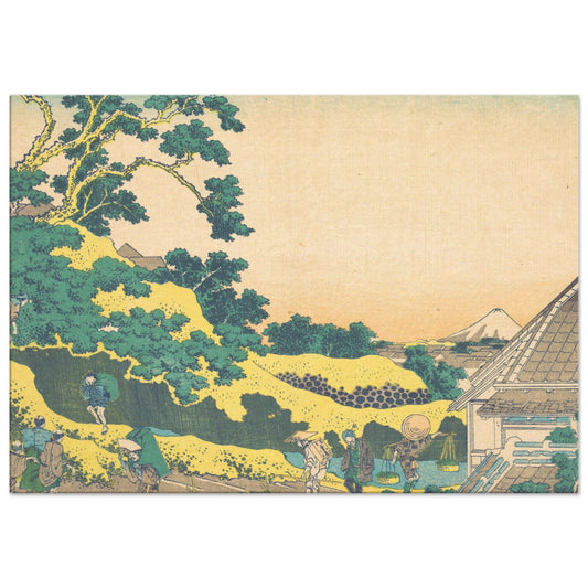 Sundai, Edo by Katsushika Hokusai - Canvas Print