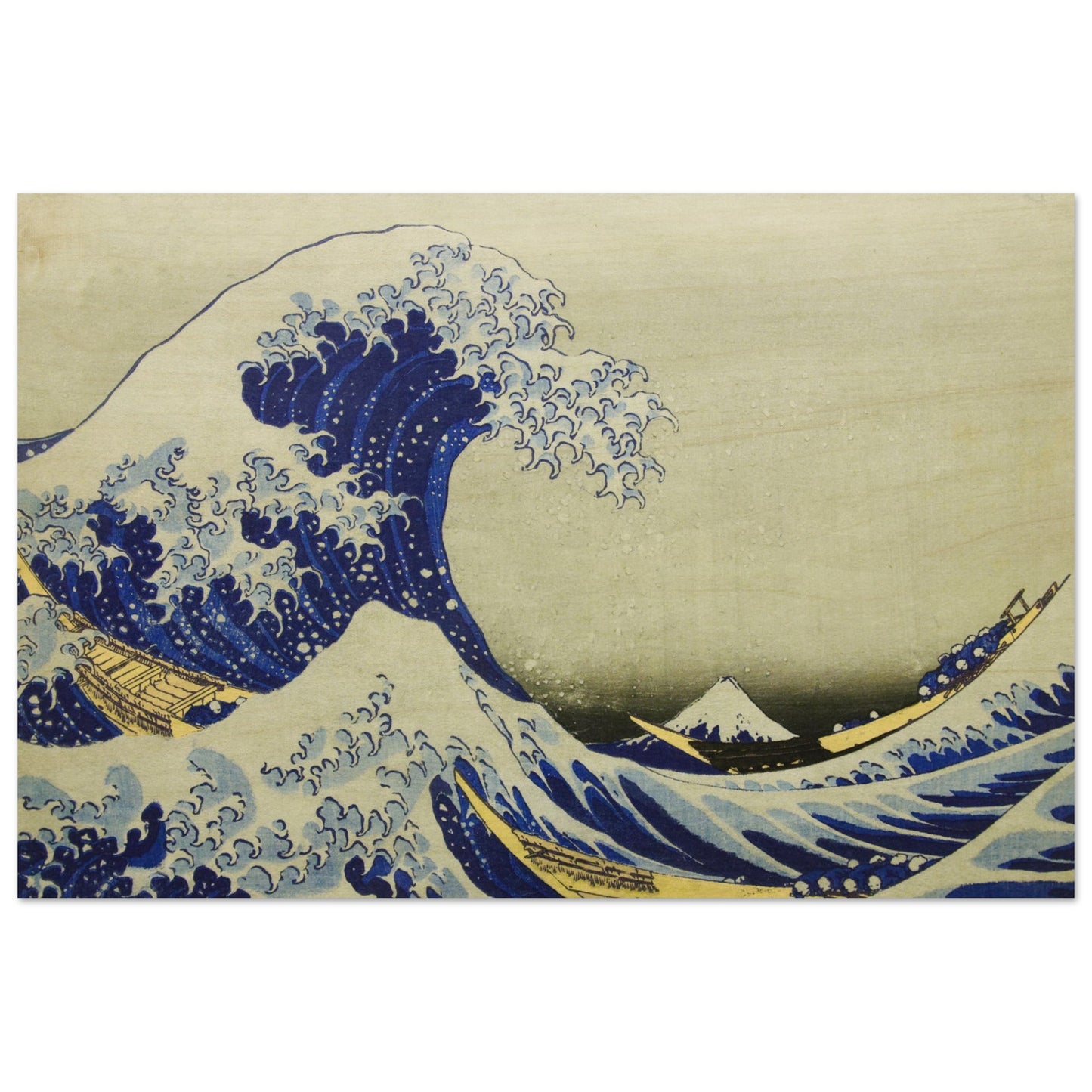 The great wave off Kanagawa by Katsushika Hokusai - Wood Print