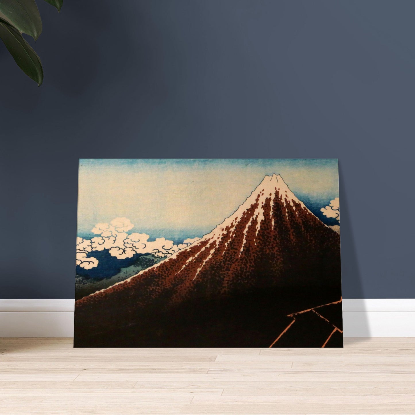 Thunderstorm Beneath the Summit by Katsushika Hokusai - Canvas Print