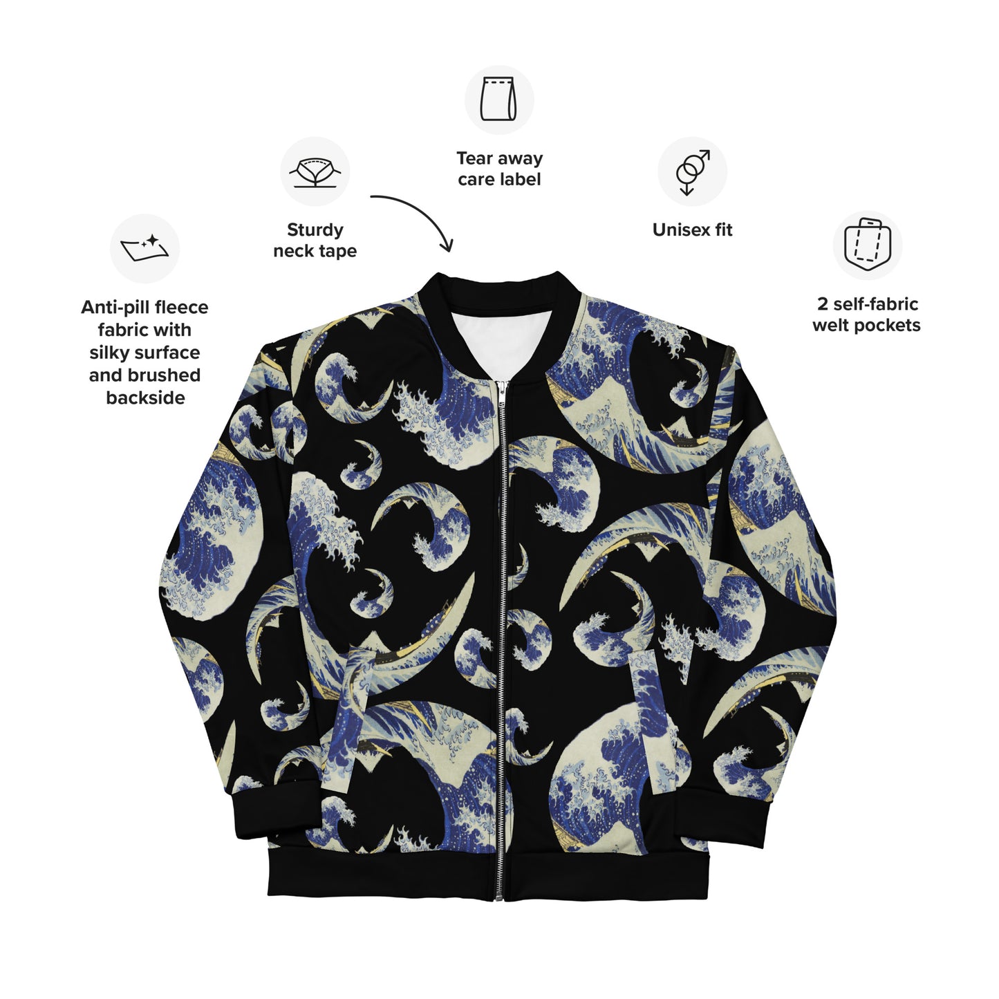 The Great Wave Off Kanagawa – Unisex Bomber Jacket