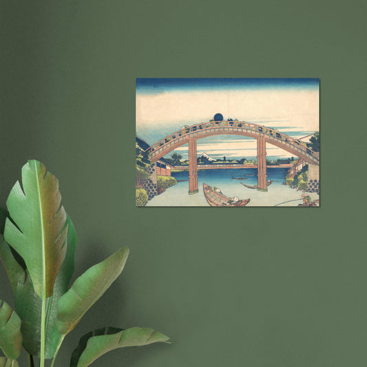 Under Mannen Bridge at Fukagawa by Katsushika Hokusai - Premium Matte Paper Poster