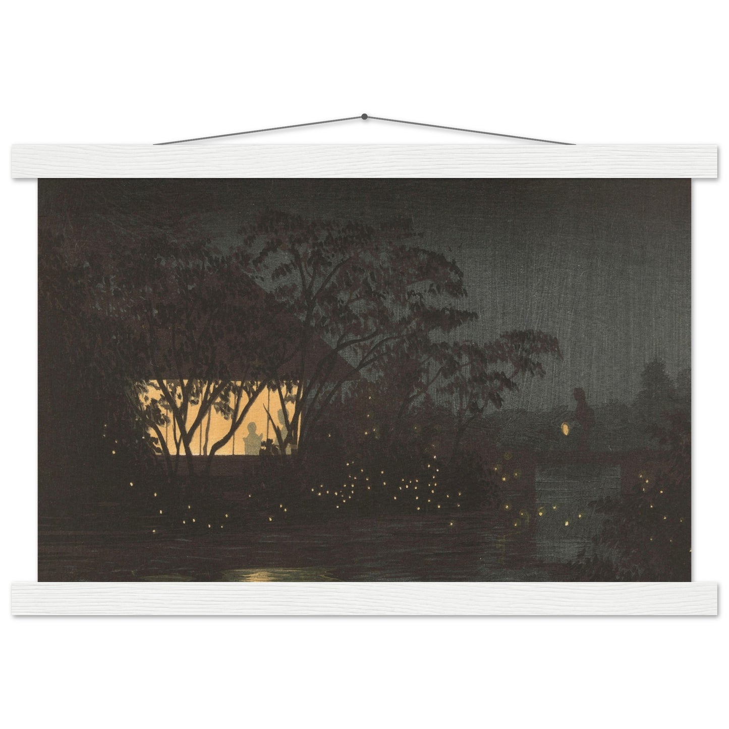 The Komoro River at Tennoji by kobayashi kiyochika - Museum Quality Matte Paper Poster with Hanger