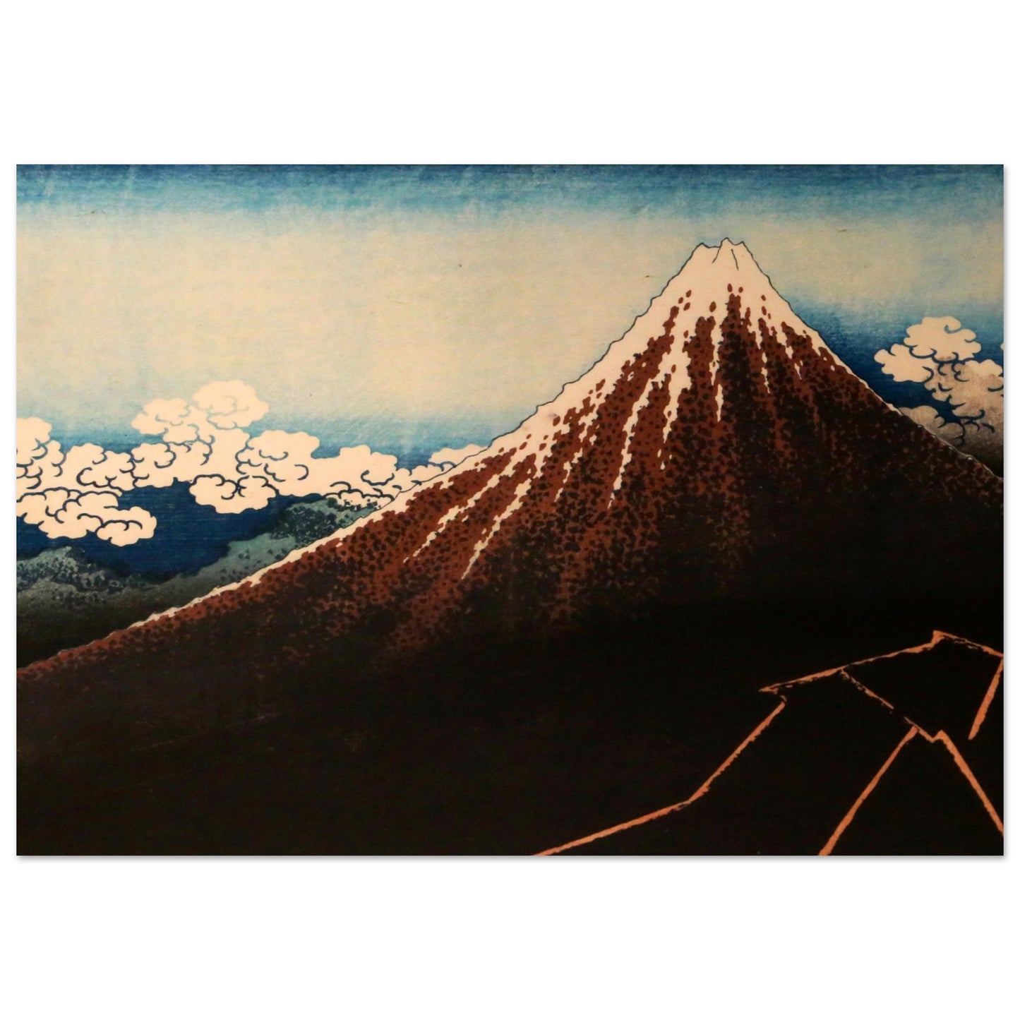 Thunderstorm Beneath the Summit by Katsushika Hokusai - Premium Matte Paper Poster